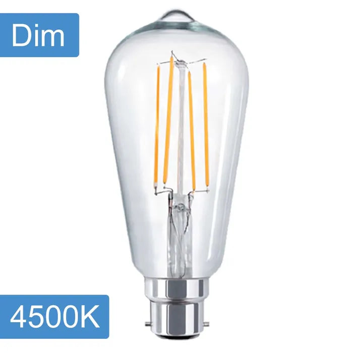 Pear ST64 B22 LED Filament Globe