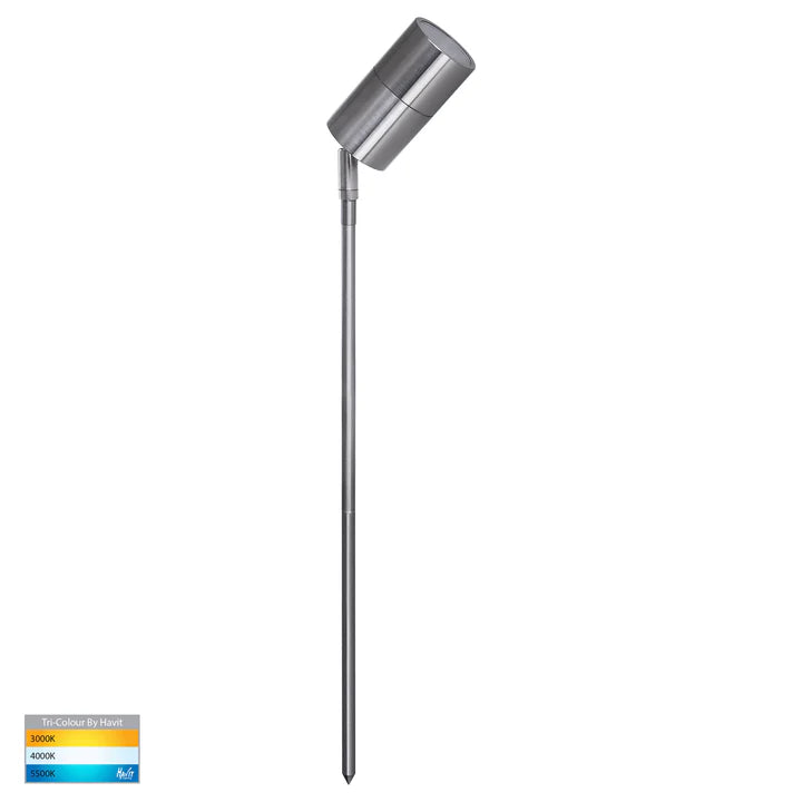 Tivah Coloured Aluminium TRI Colour LED Garden Spike Light