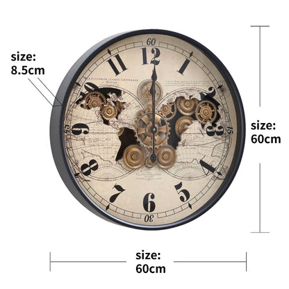 TQ-E103 60cm Vasco Map Industrial Clock