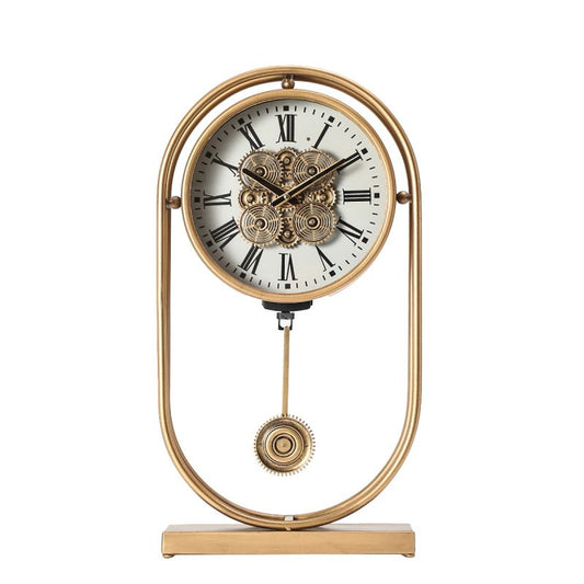 TQ-E167 Westminster Pendulum Desk Clock GLD
