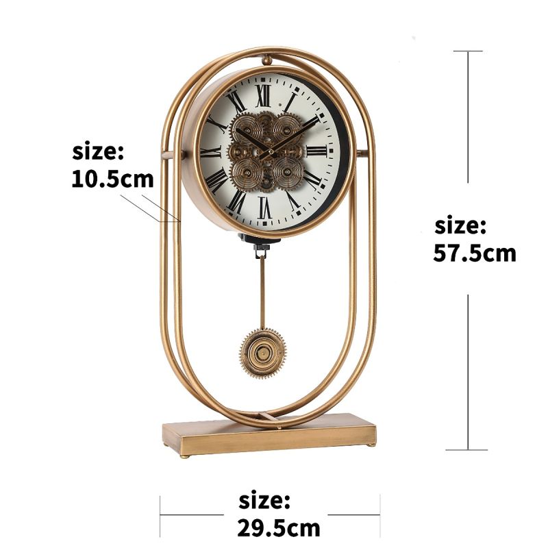TQ-E167 Westminster Pendulum Desk Clock GLD