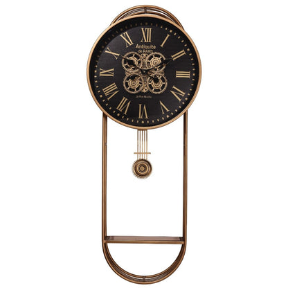 Paris Antique Pendulum Moving Cogs Wall Clock