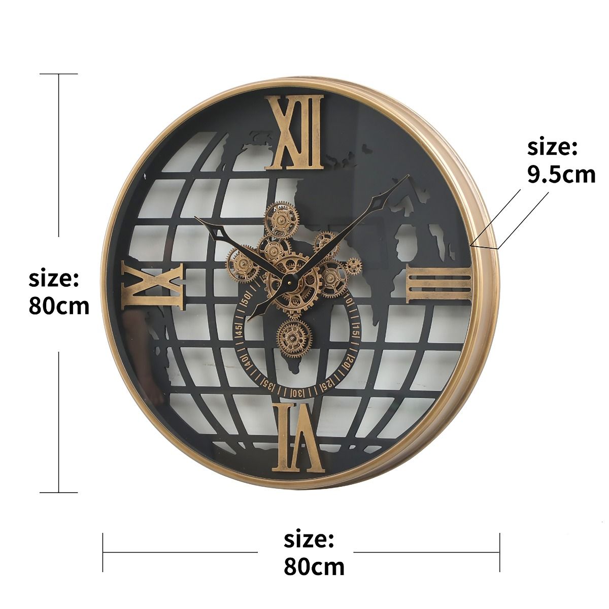 TQ-E31 80cm Atlas Globe Clock