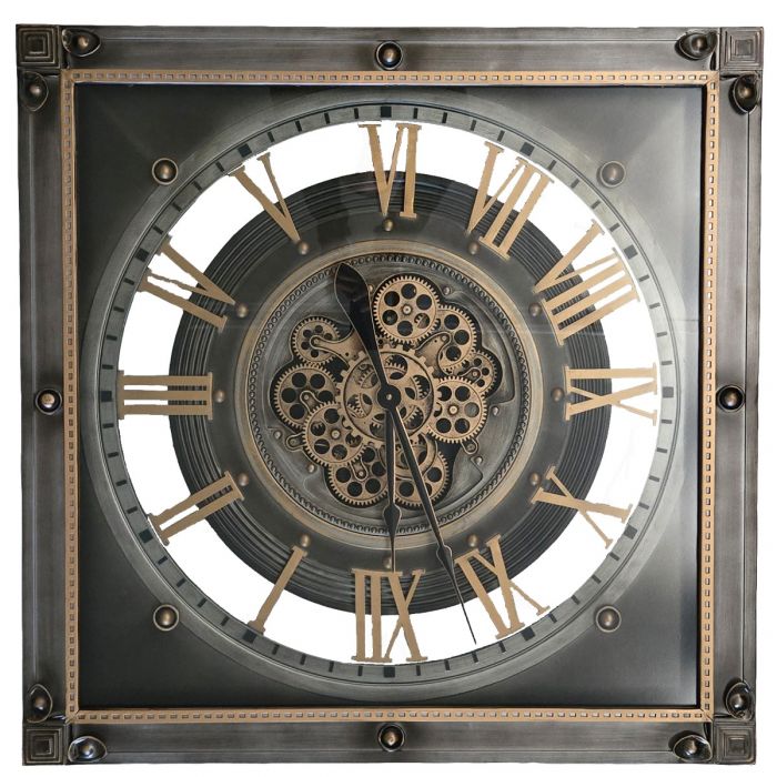 TQ-Y786 : 80cm Square Cliftonville Exposed Moving Gear Wall Clock