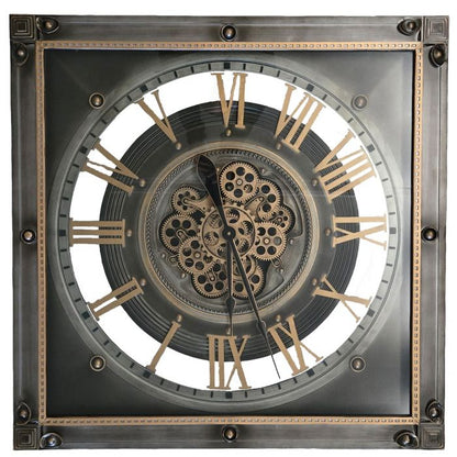 TQ-Y786 : 80cm Square Cliftonville Exposed Moving Gear Wall Clock