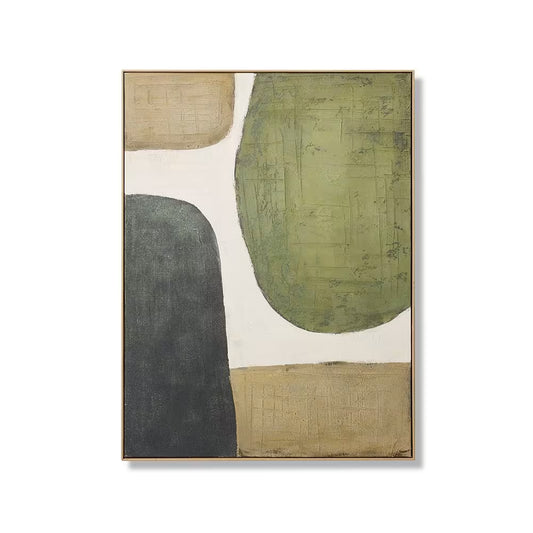 Sinazo I Hand Painted Wall Art Green Brown