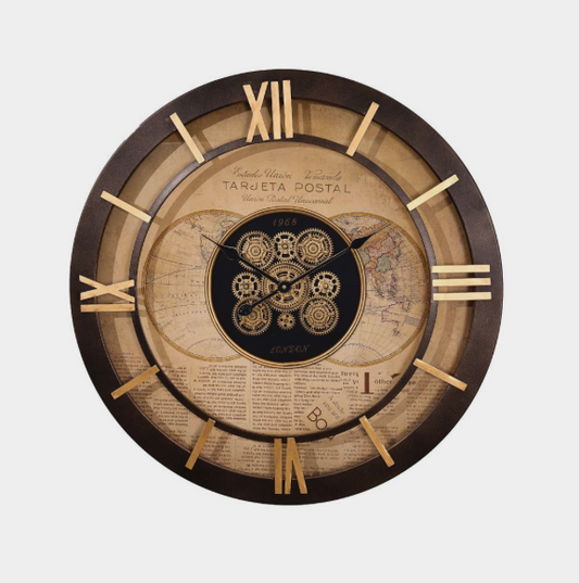 TQ-E246 Round 80cm 1968 Navigator Map Wall Clock