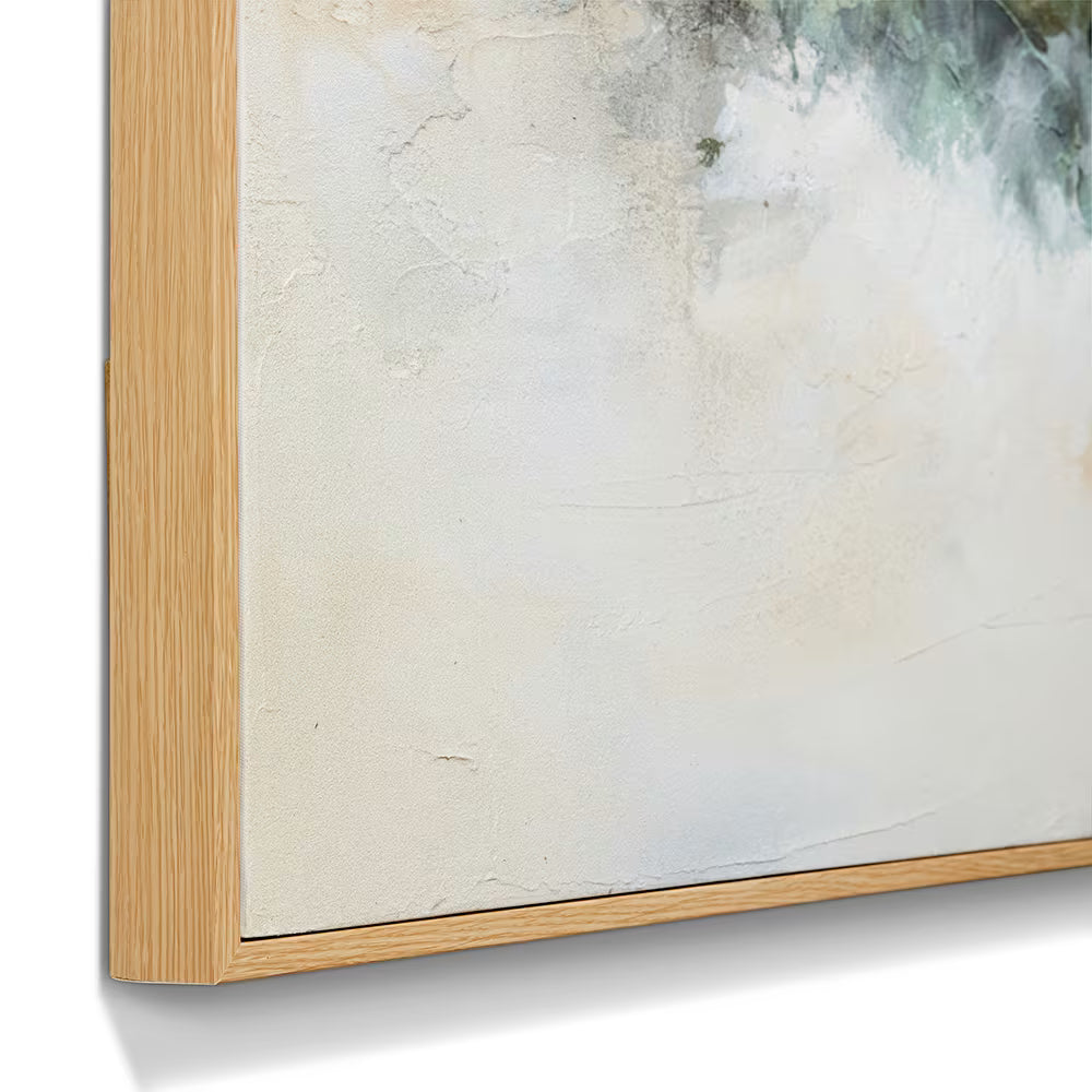 The Moment Hand Painted Wall Art Green/Natural
